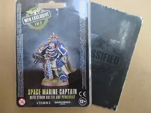 D22C19 SPACE MARINE CAPTAIN WEB EXCLUSIVE (1/2) WARHAMMER 40000 + CARTE (2014) - Bild 1 von 2