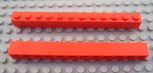 LEGO Lot of 2 Red 1x12 Basic Building Bricks - Picture 1 of 1