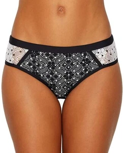 Parte inferior de natación de bikini empalmada de ganchillo negra XS de Anne Cole para mujer - Imagen 1 de 1