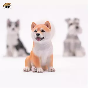 JXK Cute Shiba Inu Pet Dog Animal Figure Puppy Toys Model Adult Kids Xmas Gift - Picture 1 of 3