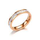 Zircon Rings Rhinestone Stainless Steel Finger Ring Circlet Menwomen Jewelry