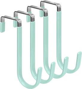 over the Door Hooks, 4 Pack Door Hangers Hooks with Rubber Prevent Scratches Hea - Picture 1 of 7