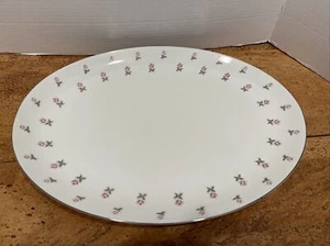 Style House Fine China Platter 16 in x 12 in Rosette Pattern MCM Pink  Japan - Picture 1 of 9