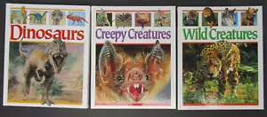 Set of 3 Eyes on Nature hardcover Dinosaurs, Wild Creatures, Creepy Creatures - Picture 1 of 14