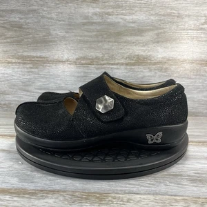 Alegria Women's Kaitlyn Black Leather Mary Jane Slip On Shoes Size EU 39 US 9 - Picture 1 of 9