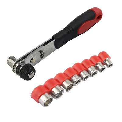 8 Piece Ratchet Socket Driver Set 634mm For 1 4 Inch Pawl Socket Adapter - Image 1 of 4