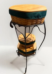 Longaberger Generations Wrought Iron Plant Stand / Table & 3 Basket Combos - Picture 1 of 11