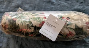 POTTERY BARN Holly Berry Cotton/Linen Table Throw-NWT - Picture 1 of 3