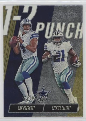 2018 Panini Absolute One Two Punch Spectrum Gold Ezekiel Elliott Dak Prescott - Image 1 of 2