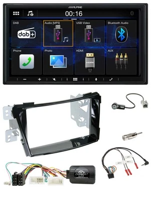Alpine Bluetooth 2DIN Lenkrad DAB USB Autoradio für Hyundai i40 ab 2011 VF Klavi - Bild 1 von 4