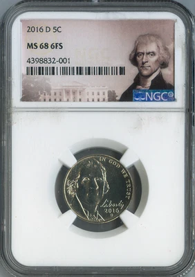 2016-D Jefferson Nickel NGC MS68 FS Holiday Sale 🎁RARE - Image 1 of 2