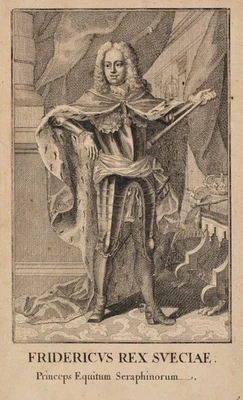 Porträt von Friedrich I., König von Schweden, KSt. Barock Unbekannt (18.Jhd) - Bild 1 von 4