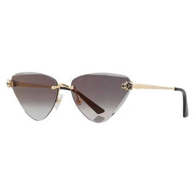 Cartier Panthere de Cartier Grey Shaded Cat Eye Ladies Sunglasses CT0399S 001 62 - Image 1 of 4