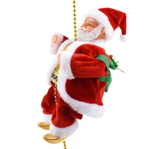 Climbing Santa Claus Electric Ladder Musical Moving Toy Christmas Ornament - Picture 1 of 9