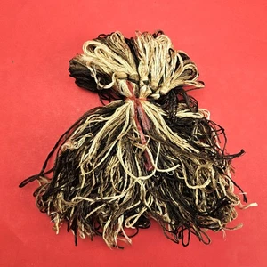 12 SK STRANDABLE CHINESE SILK FLOSS BULK WHOLESALE LOT: BROWNS / CREAM    BM - Picture 1 of 1