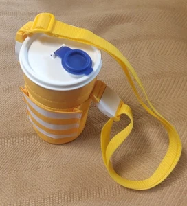 Tupperware Thirstquake tumbler with insulated bag 2414B-2 blue/yellow - Picture 1 of 6