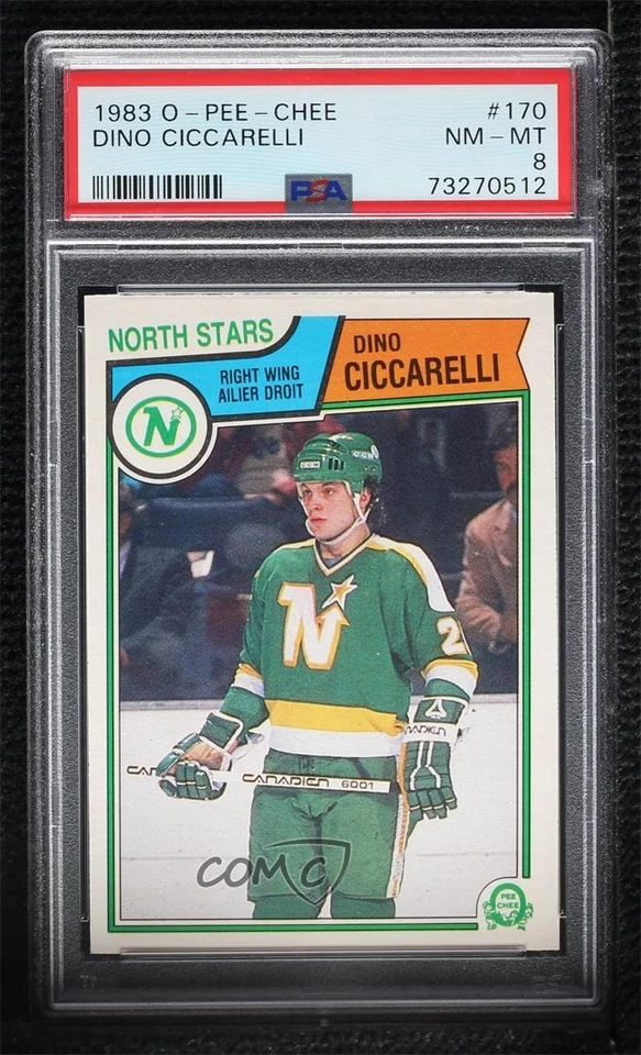 1983-84 O-Pee-Chee Dino Ciccarelli #170 PSA 8 HOF - Image 1 of 2