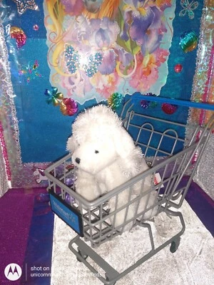 🦄Ganz / Webkinz "Lil' Kinz Poodle" {Dog} White Color HS014 9" Plush! - Image 1 of 4