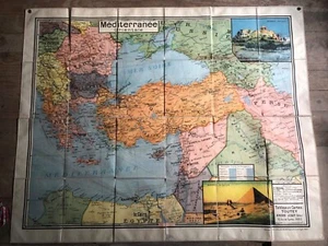 Carte entoilée Méditerranée orientale Toutey - Photo 1/4