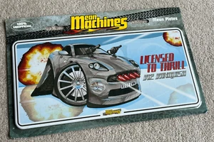 Unopened Mean Machines Plate / Sign Licensed to Thrill V12 007 James Bond theme - Picture 1 of 3