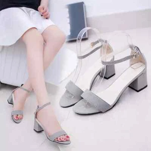 Sandalias Mujer Blanco Gris Cómodas 5 Cm Suede Piel Sintética 51195 - Imagen 1 de 2