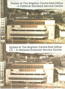 2 x BRIGHTON CENTRE POST OFFICE SEPR POSTCARDS 1st + 2nd PRINTS - Picture 1 of 1