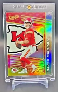 PATRICK MAHOMES RAINBOW HOLO FOIL INSERT CARD WITH CASE NFL KANSAS CITY CHIEFS - Picture 1 of 6