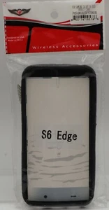 Two-Piece Hybrid Cell Phone Case for Samsung Galaxy S6 Edge - Black - NEW - Picture 1 of 3