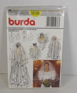 Burda 5038 Wedding / Bridal Veils 5 Styles Pattern Sealed Package Free Shipping! - Picture 1 of 2