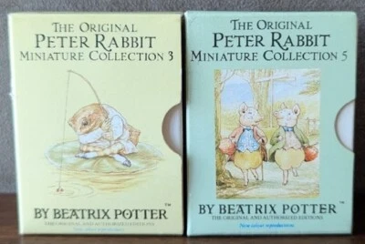 The Original Peter Rabbit Miniature Book Collection 3 & 5 Beatrix Potter 8 Books Foto 1 de 4