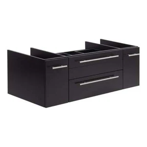 Fresca Lucera 48" Wall Vessel Sink Solid Wood Bathroom Cabinet in Espresso - Picture 1 of 4