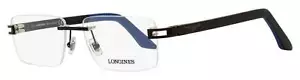 Longines Rimless Eyeglasses LG5006H 002 Matte Black/Blue 55mm - Picture 1 of 2