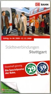 DB Deutsche Bahn Städteverbindungen Stuttgart Sommer 2009 – 14.6.09 bis 12.12.09 - Bild 1 von 1