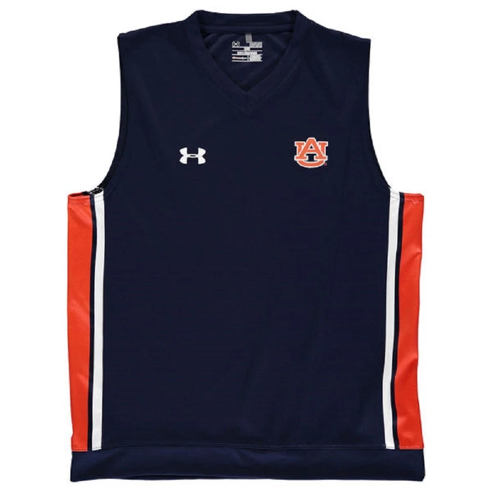 UNDER ARMOUR AUBURN TIGERS MEN'S 3XL UPF50 COACHES SIDELINE SLEEVELESS SHIRT NEW - Image 1 of 1