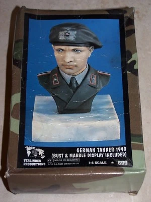 VERLINDEN N°699 1/4ème GERMAN TANKER 1940 (BUST & MARBLE DISPLAY INCLUDED) - Photo 1/2