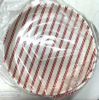 Nautical Rope Melamine Salad Plates- Red-set of 4 - Image 1 of 4