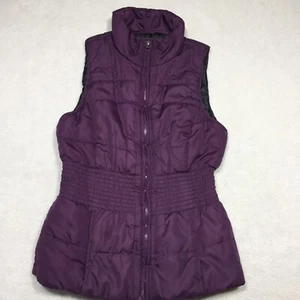 Outer Edge Purple Activewear Vest Zip Up Shirred Waist & Back Pockets Size S/C - Picture 1 of 13