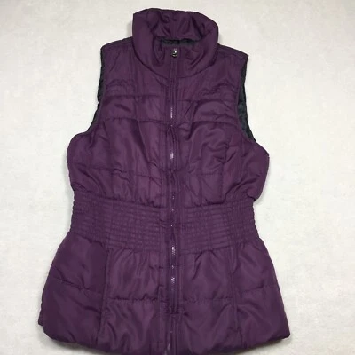 Outer Edge Purple Activewear Vest Zip Up Shirred Waist & Back Pockets Size S/C - Image 1 of 4