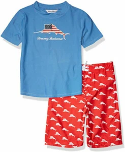 Tommy Bahama Boys S/S Blue 2pc Rashguard Set Size 2T 3T 4T 4 5 6 7 - Picture 1 of 1