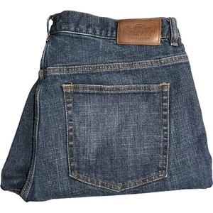 LRL Lauren Jeans Co Damen Caprihose Größe 16 blau dunkel Denim klassisch wadenlang Stretch - Bild 1 von 15