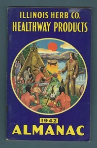 ILLINOIS HERB COMPANY HEALTHWAY PRODUCTS 1942 ALMANAC + Order Form & 2 Inserts - Picture 1 of 5