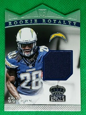Melvin Gordon 2015 Crown Royale Rookie Royalty Jersey Patch SN 210/499 Chargers - Image 1 of 2
