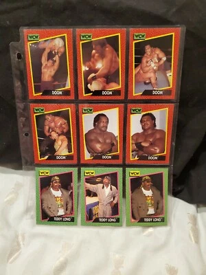 Vintage 1991 WCW WRESTLING SET (9 CARDS) Doom Teddy Long - Image 1 of 2