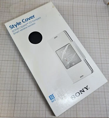Original Original Original Sony Xperia Z3 Compacto Smart Ventana Función Estuche SCR26 Negro Foto 1 de 2