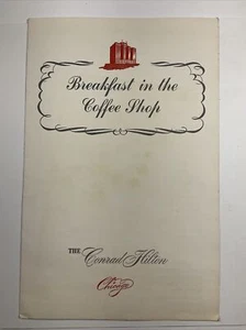 1956 The Conrad Hilton Chicago Breakfast in the Coffee Shop Vintage Menu - Picture 1 of 8