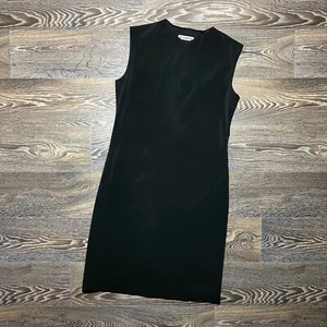 Vintage JIL SANDER Schwarz Abend Avantgarde Midikleid Gr. 38EUR - Bild 1 von 12