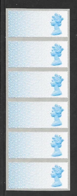 Post & Go: 2nd class  strip of 6 blank  labels - year code CL17S - Image 1 of 2