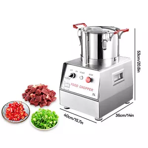 5L Electric Food Chopper Electric Stainless Steel Processor Meat Grinder Mixer N - Picture 1 of 11