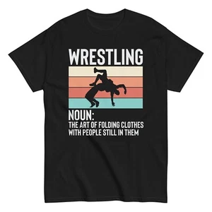 Funny Retro Wrestling Wrestler T-Shirt Wrestling Fan Sarcastic Novelty Gift Tee - Picture 1 of 9