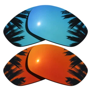 Ice Blue&Orange Red Replacement Lenses for-Oakley Splice Sunglasses Polarized - Bild 1 von 4